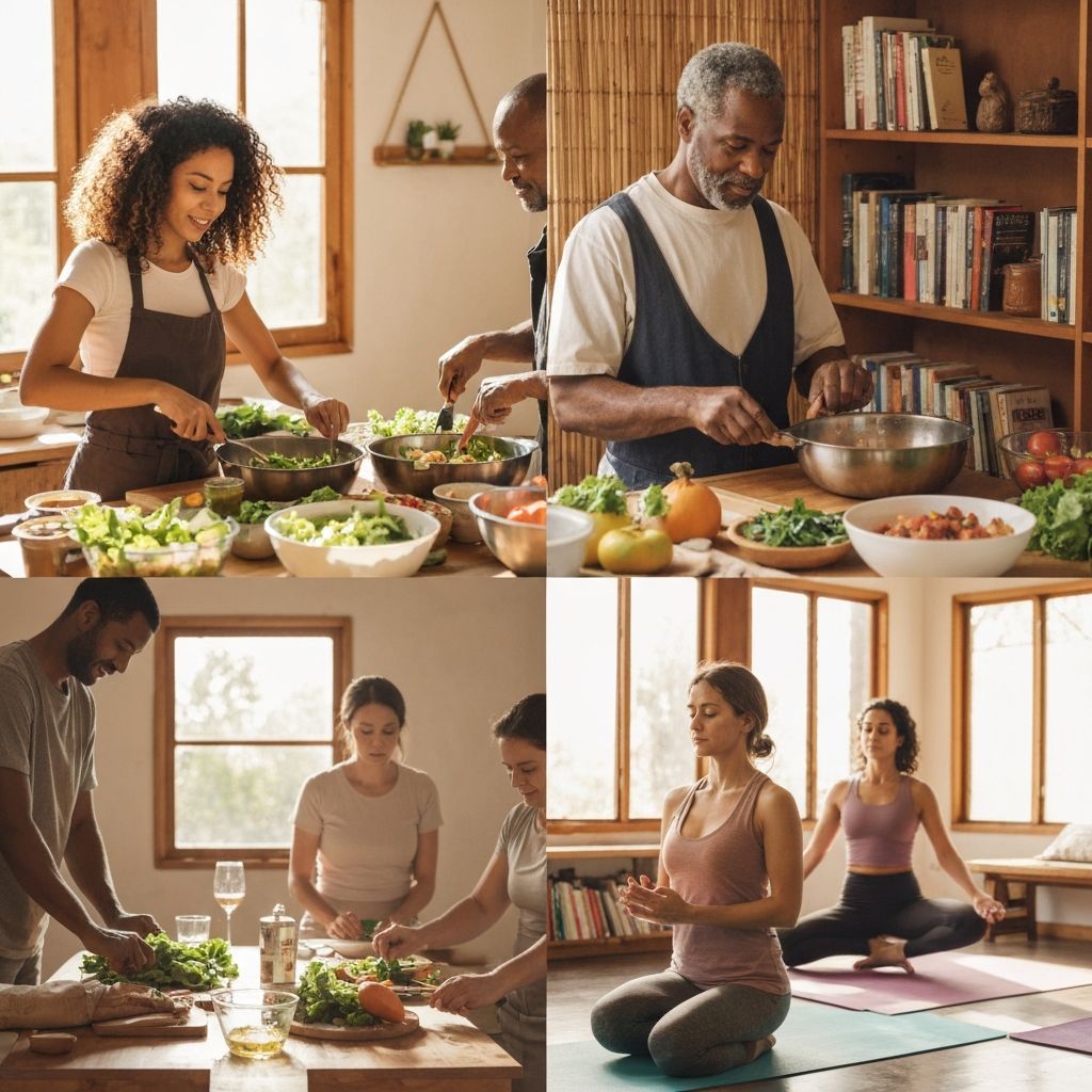 People engaged in everyday activities